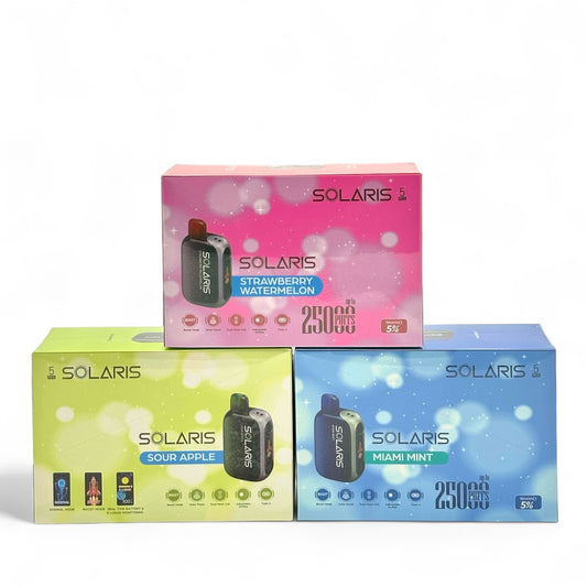 Solaries 25K Puffs 5% Solar charging Disposable/HD Screen