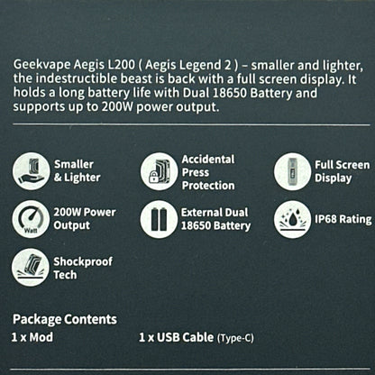 Legend 2 Box Mod - Geekvape