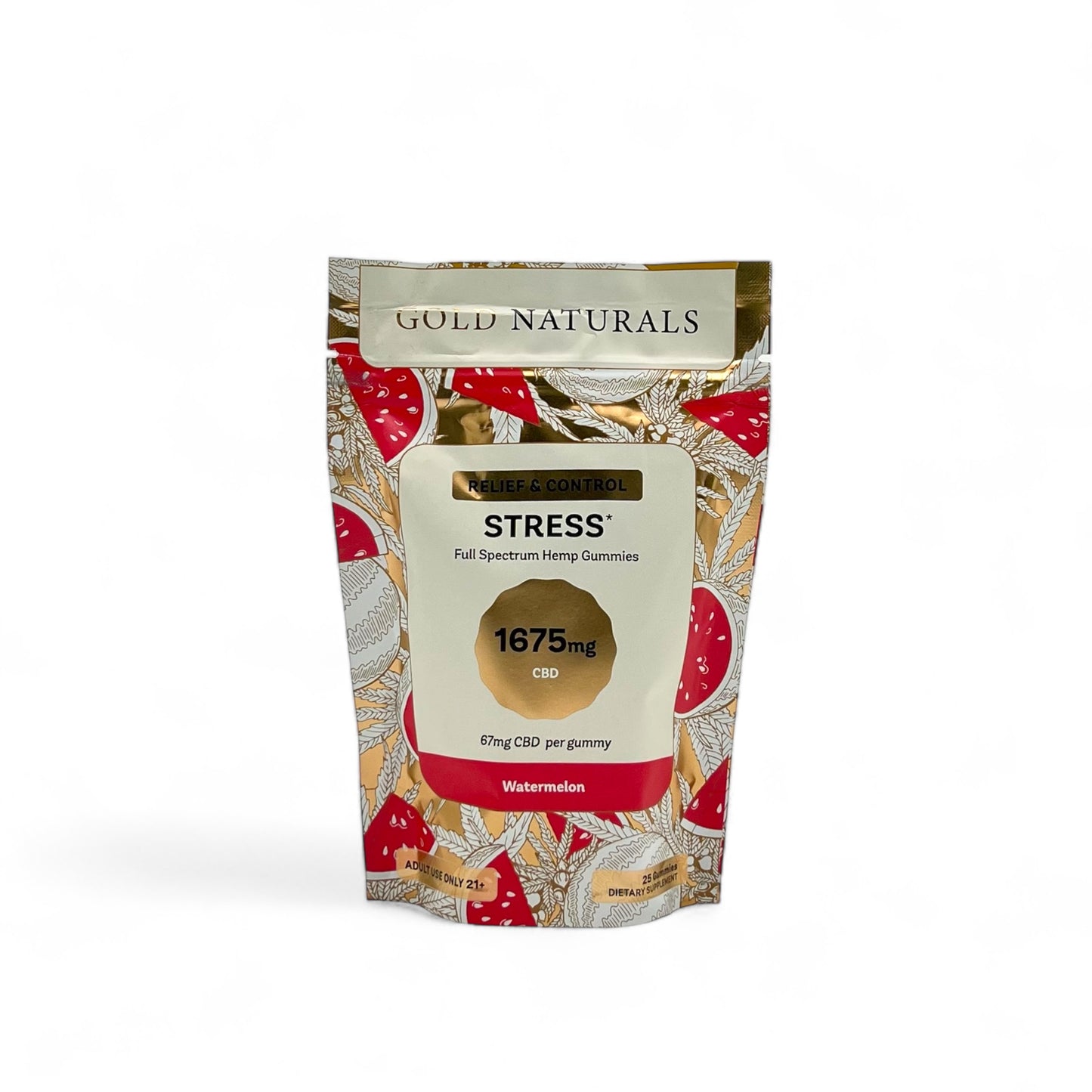 Gold Naturals CBD Stress Gummies 1675MG - Pack of 25