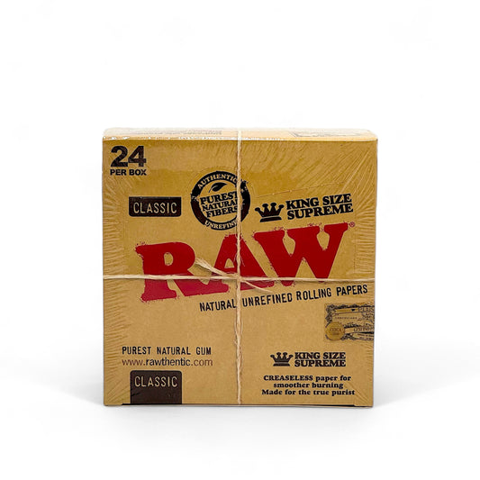 Raw Papers Classic King Size Supreme - Pack of 24, 40 Leaves/Pack