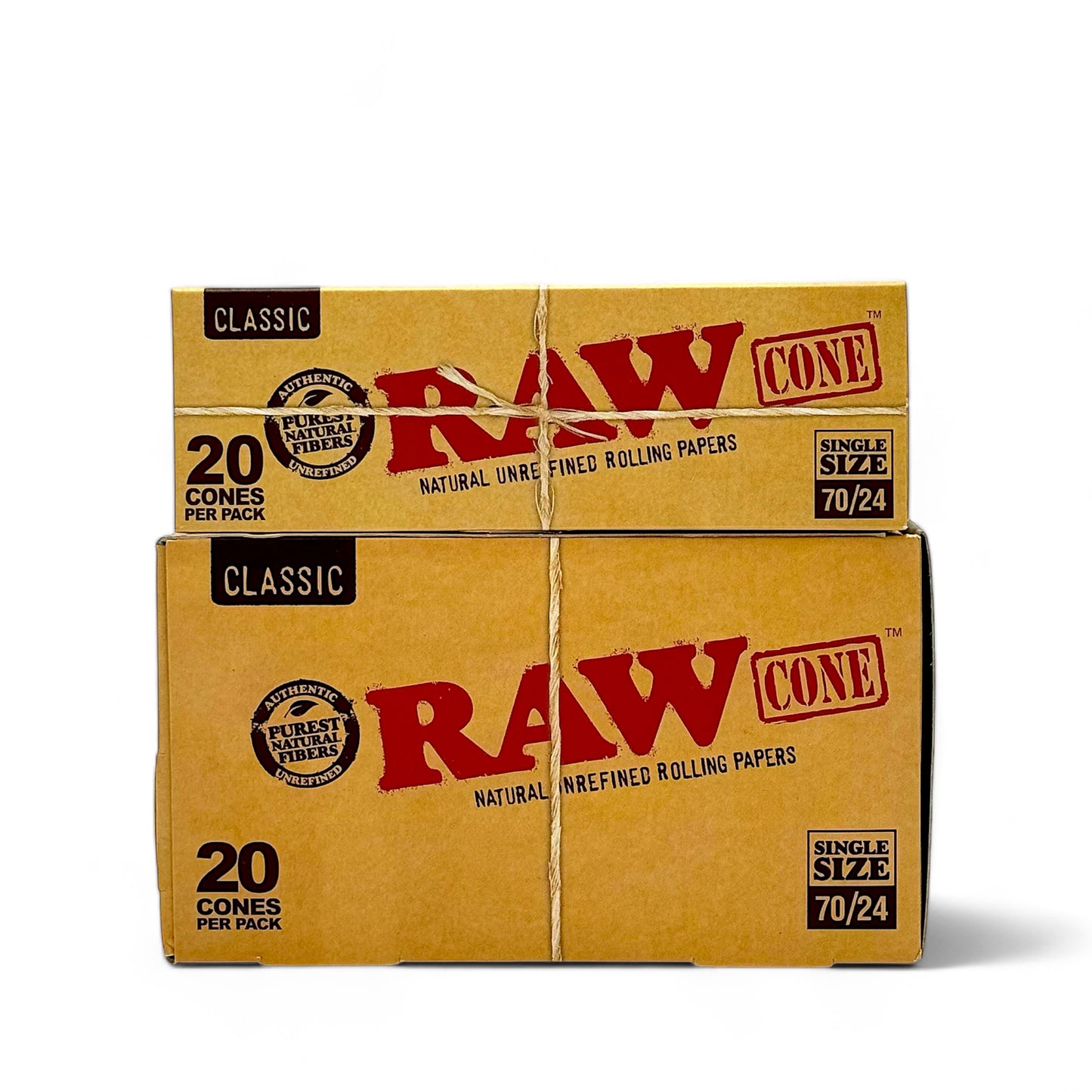 Raw Cones Classic 70mm/24mm - Pack of 12, 20 Cones/Pack