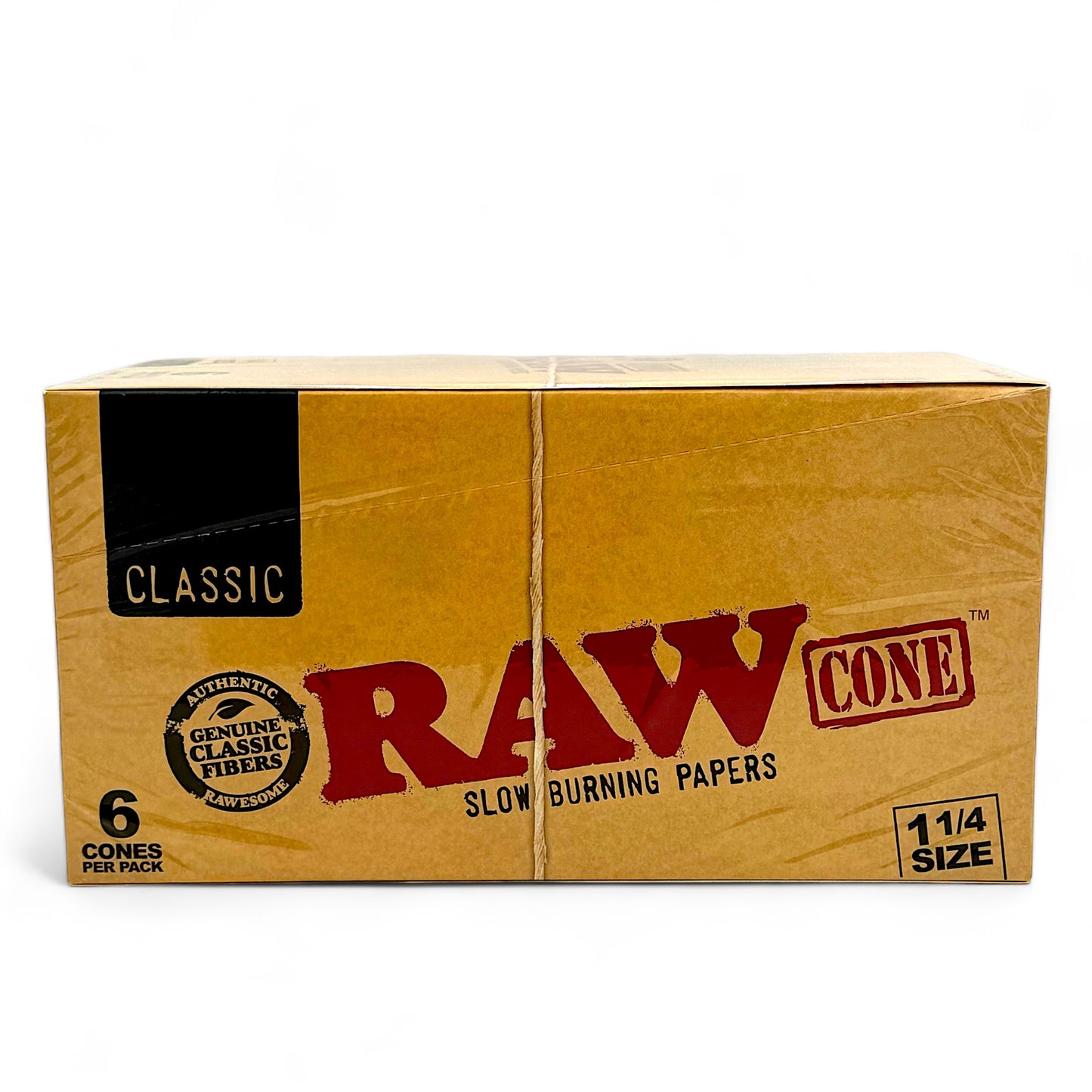 Raw Cones Classic 1 1/4 Size - Pack of 32, 6 Cones/Pack