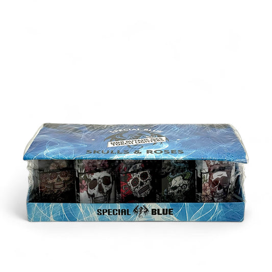 Special Blue Torch Skull & Roses - Pack of 20