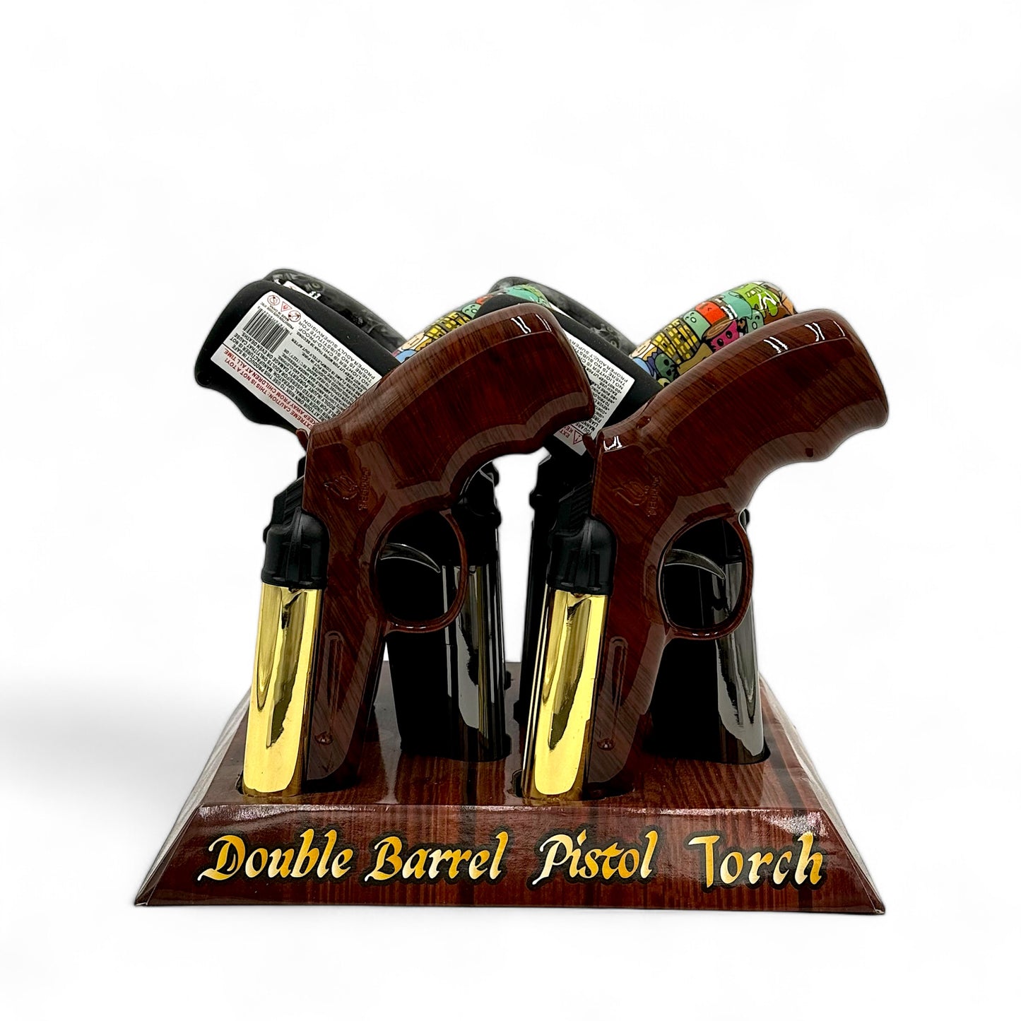 Techno Torch Double Barrel Pistol Torch Design Edition - Pack of 8