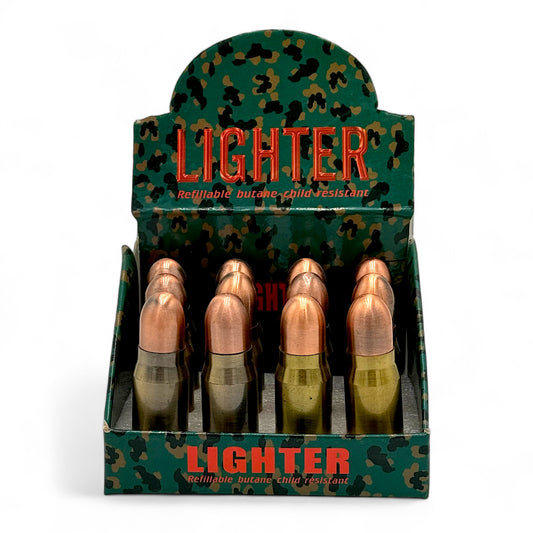 Metal Bullet Lighter - Pack of 12