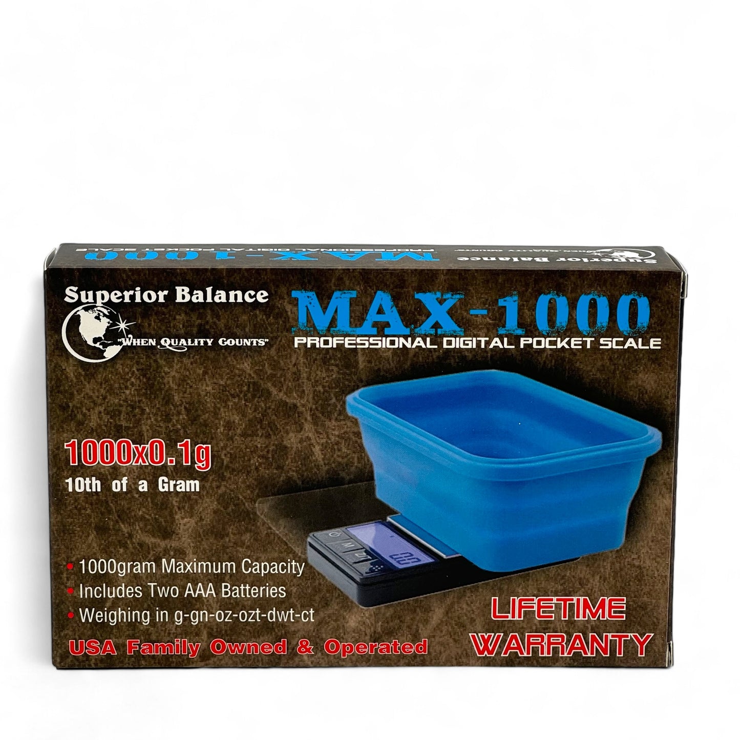 Max-1000 1000g x 0.1 - Superior Balance Scales