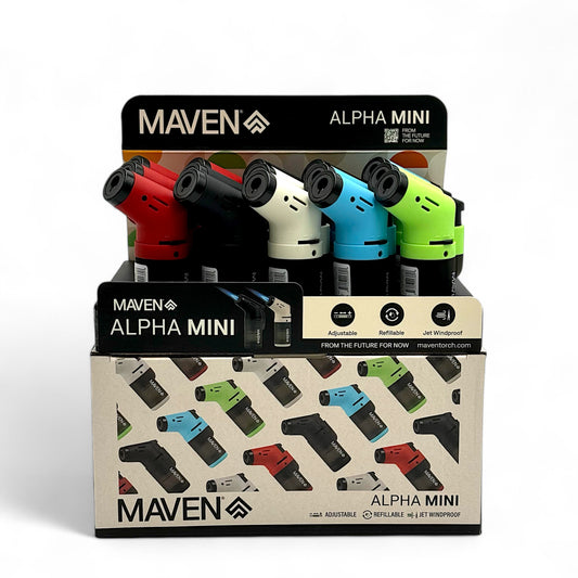 Maven Torch Alpha Mini Transparent Edition - Pack of 15