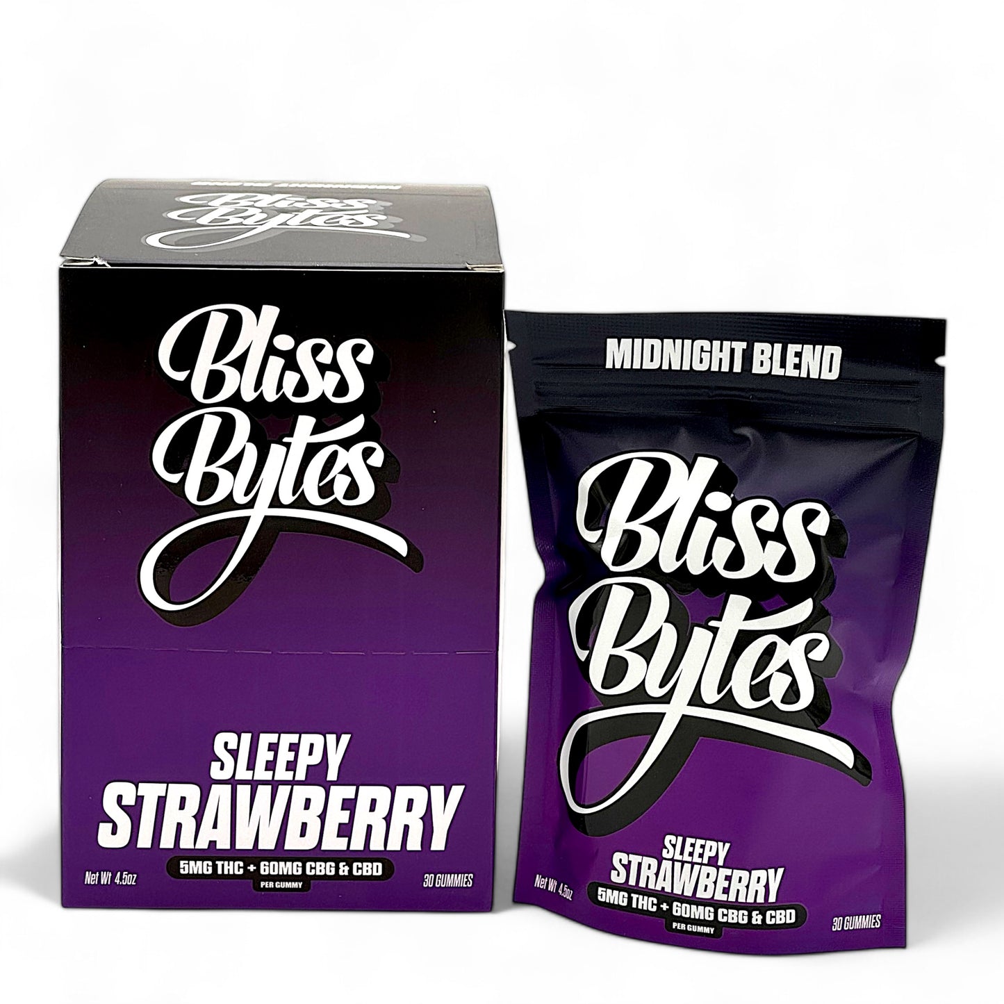 Bliss Bytes Gummies 5mg THC/32mg CBG&CBD - Pack of 8