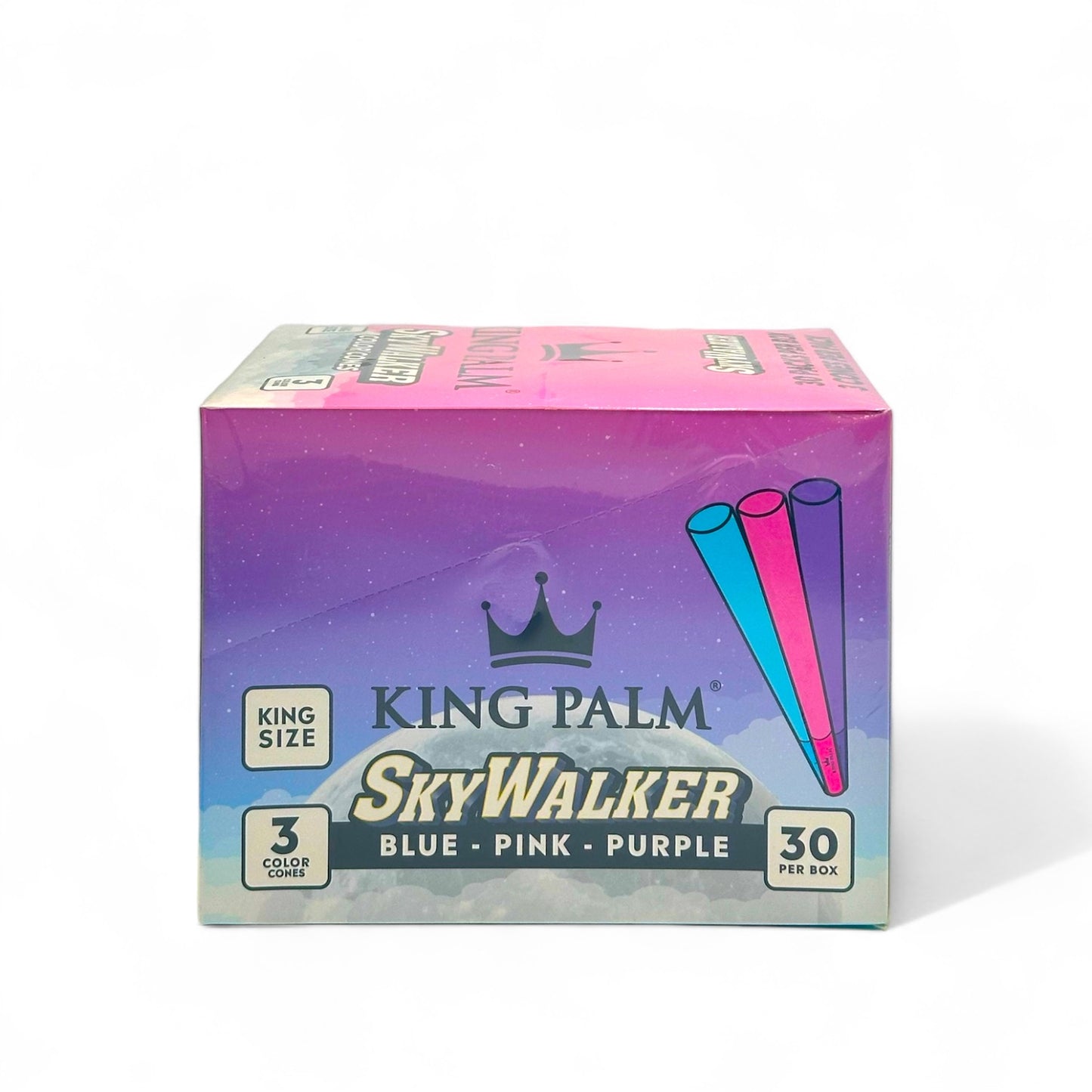 King Palm Skywalker Color Cones - King Size - 3pk 30ct