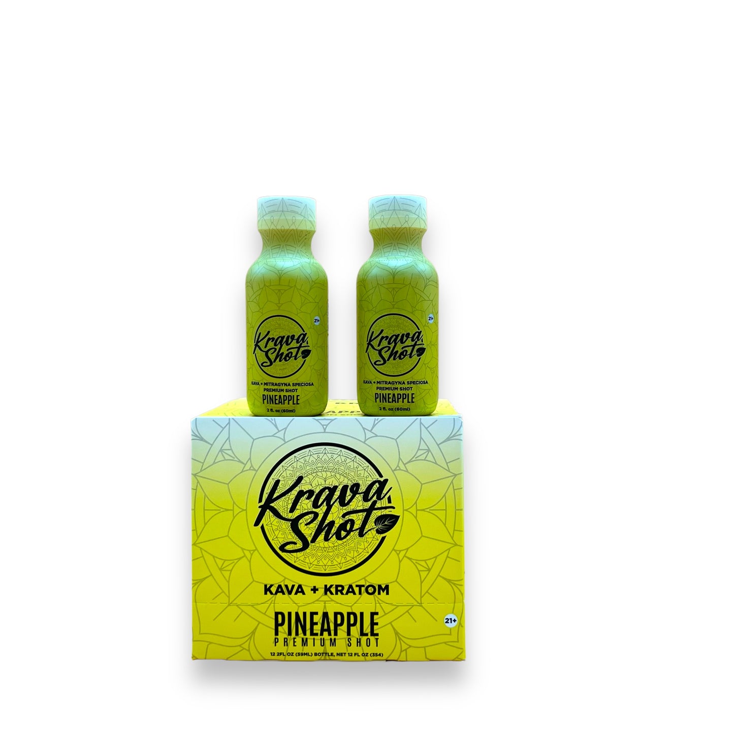 Krava Shot Kava + Kratom - Pack of 12 2oz bottles